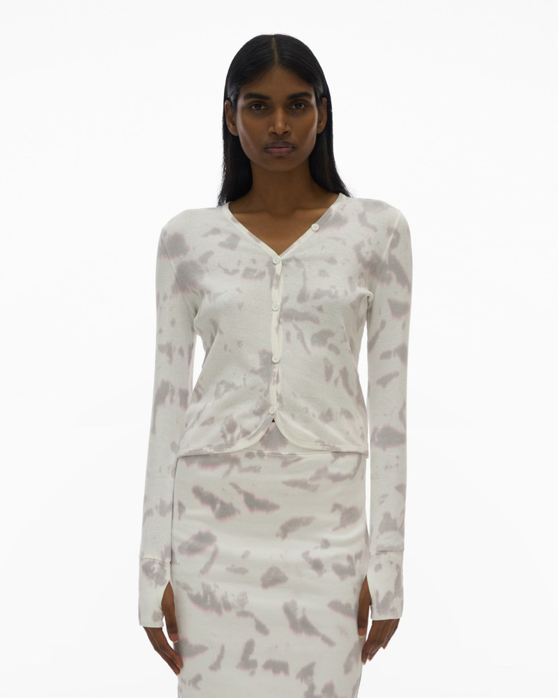 RIBBED CLOUD-DYED CARDIGAN 3