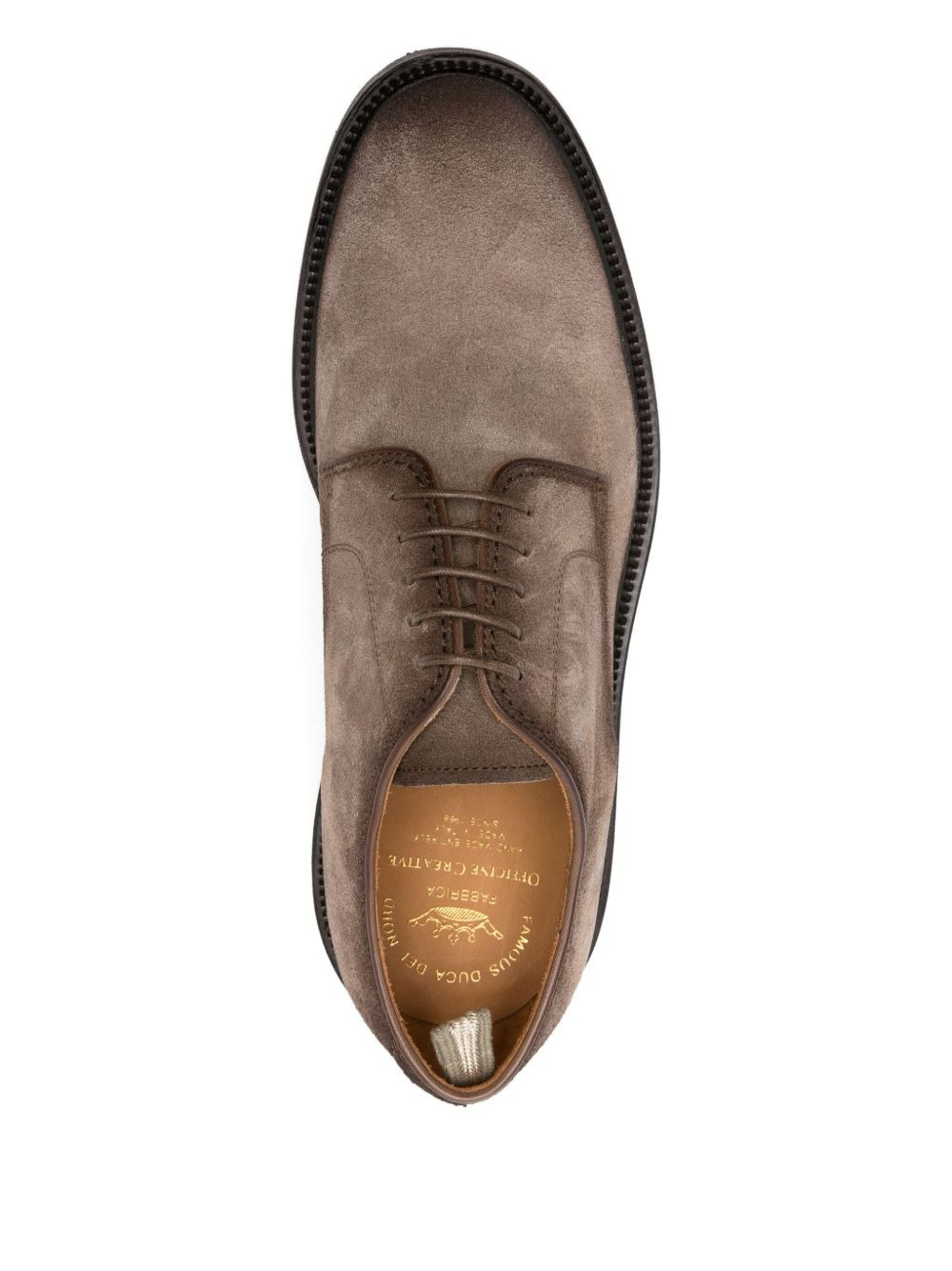 suede lace-up derby shoes - 4