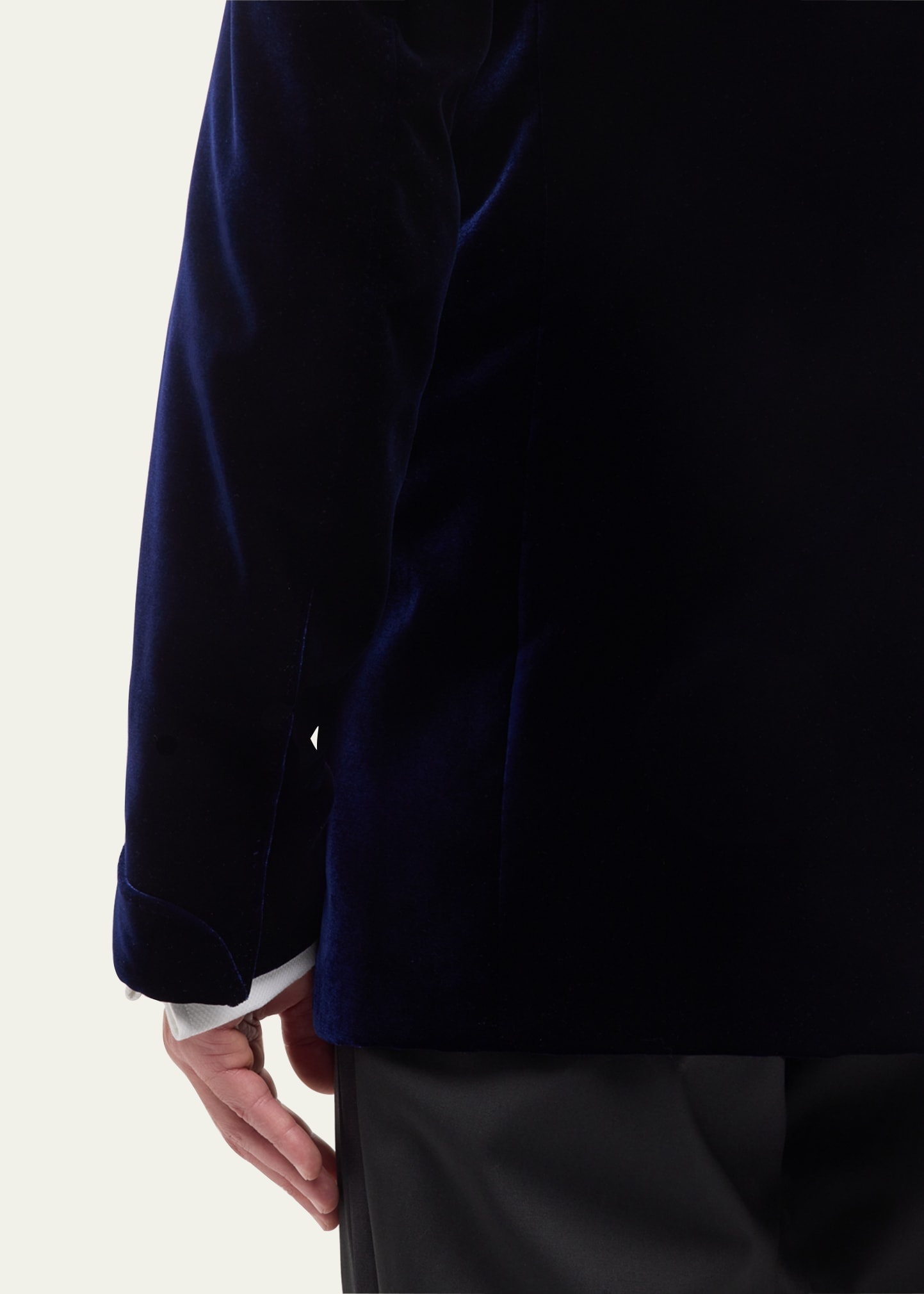 Men's Wool-Silk Velvet Cocktail Jacket - 8
