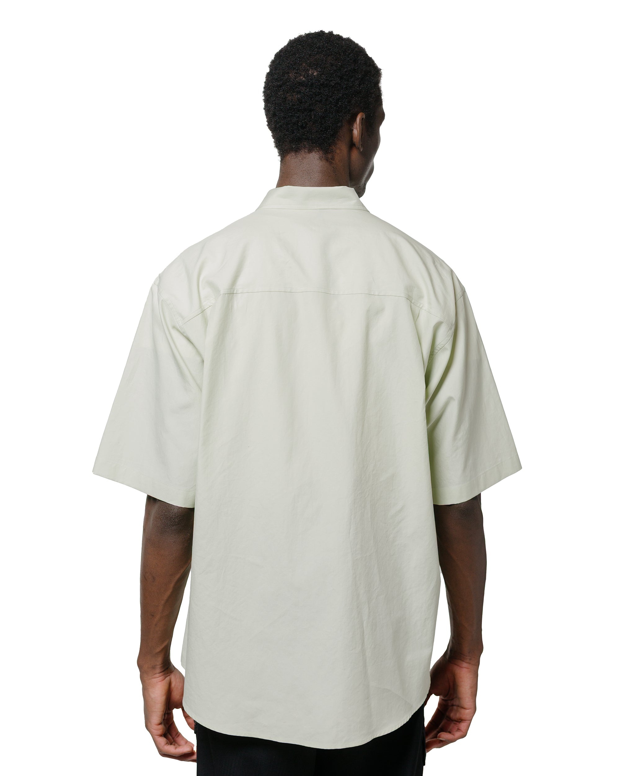 Washed Finx Twill Big Half Sleeved Shirt Light Green - 3