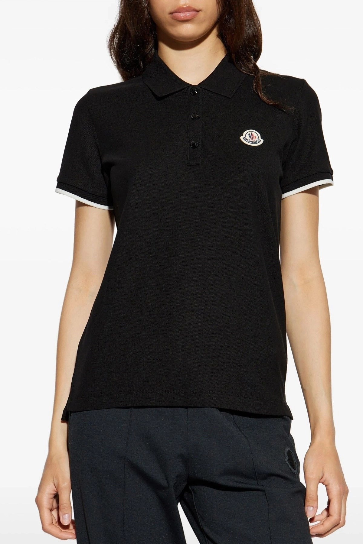 Moncler Women Logo Patch Polo Shirt - 2