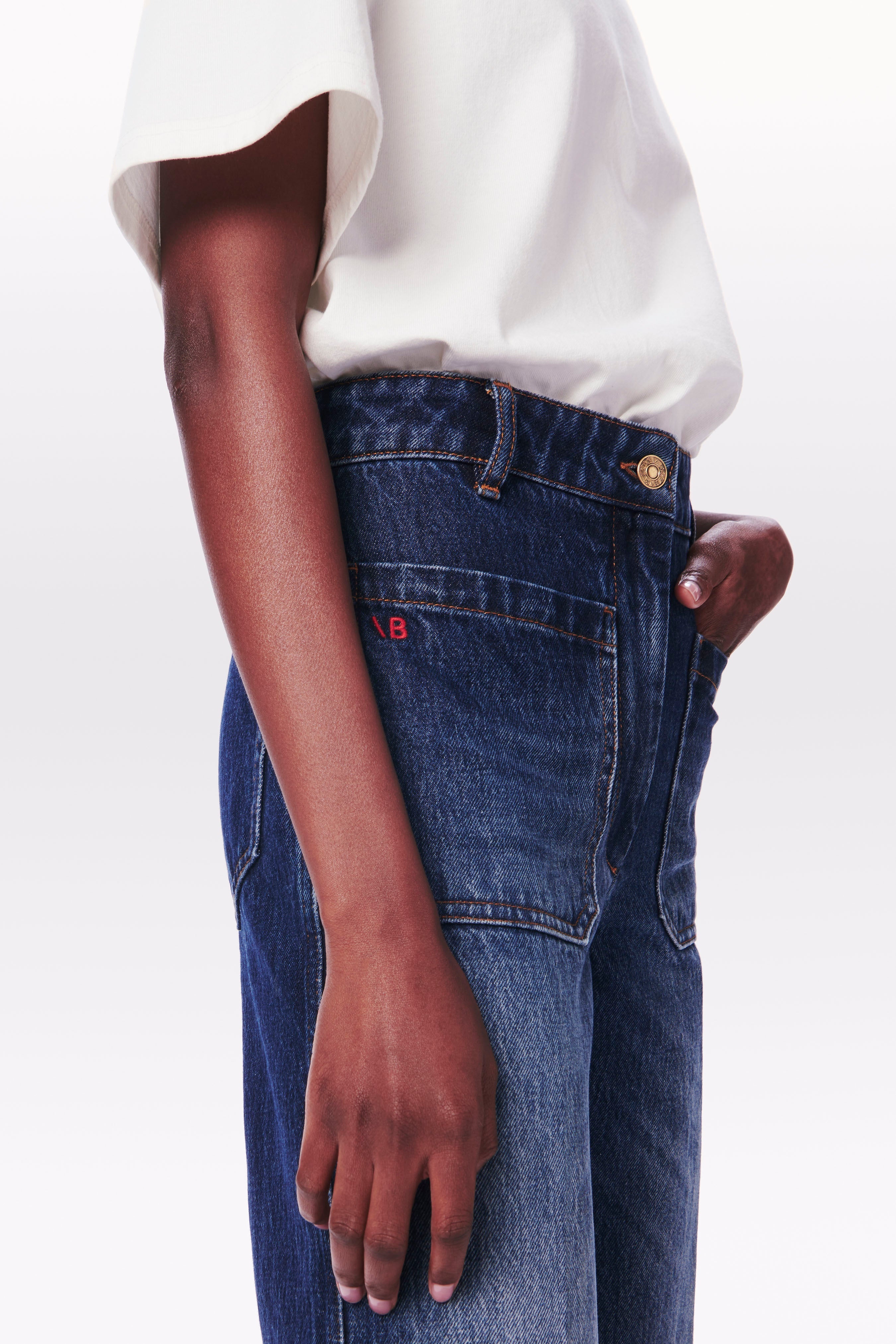 Alina High-Rise Jean in Marble Wash - 3