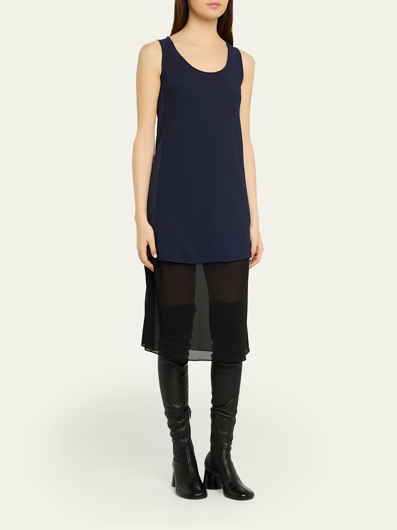 Mixed-Media Tank Midi Dress 4