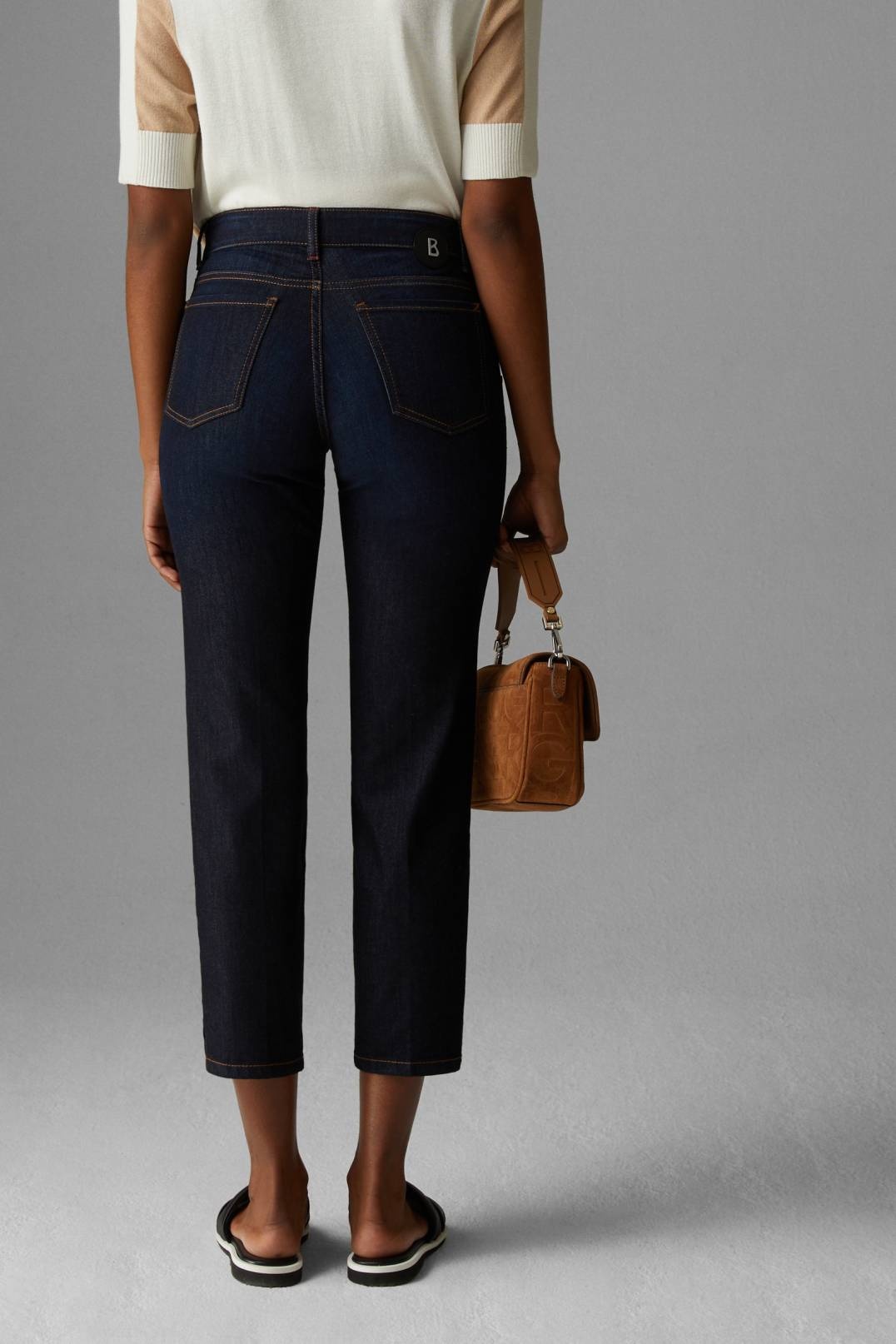ADA STRAIGHT FIT JEANS IN DARK DENIM BLUE - 3