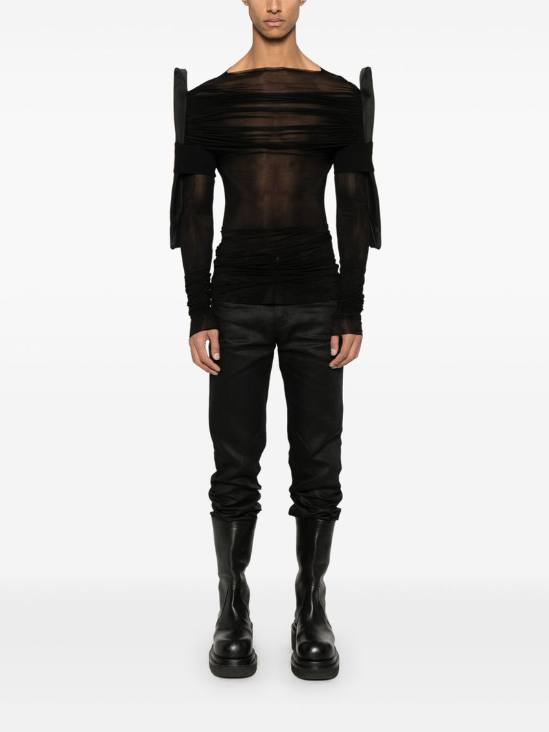 Rick Owens draped-detailing T-shirt outlook