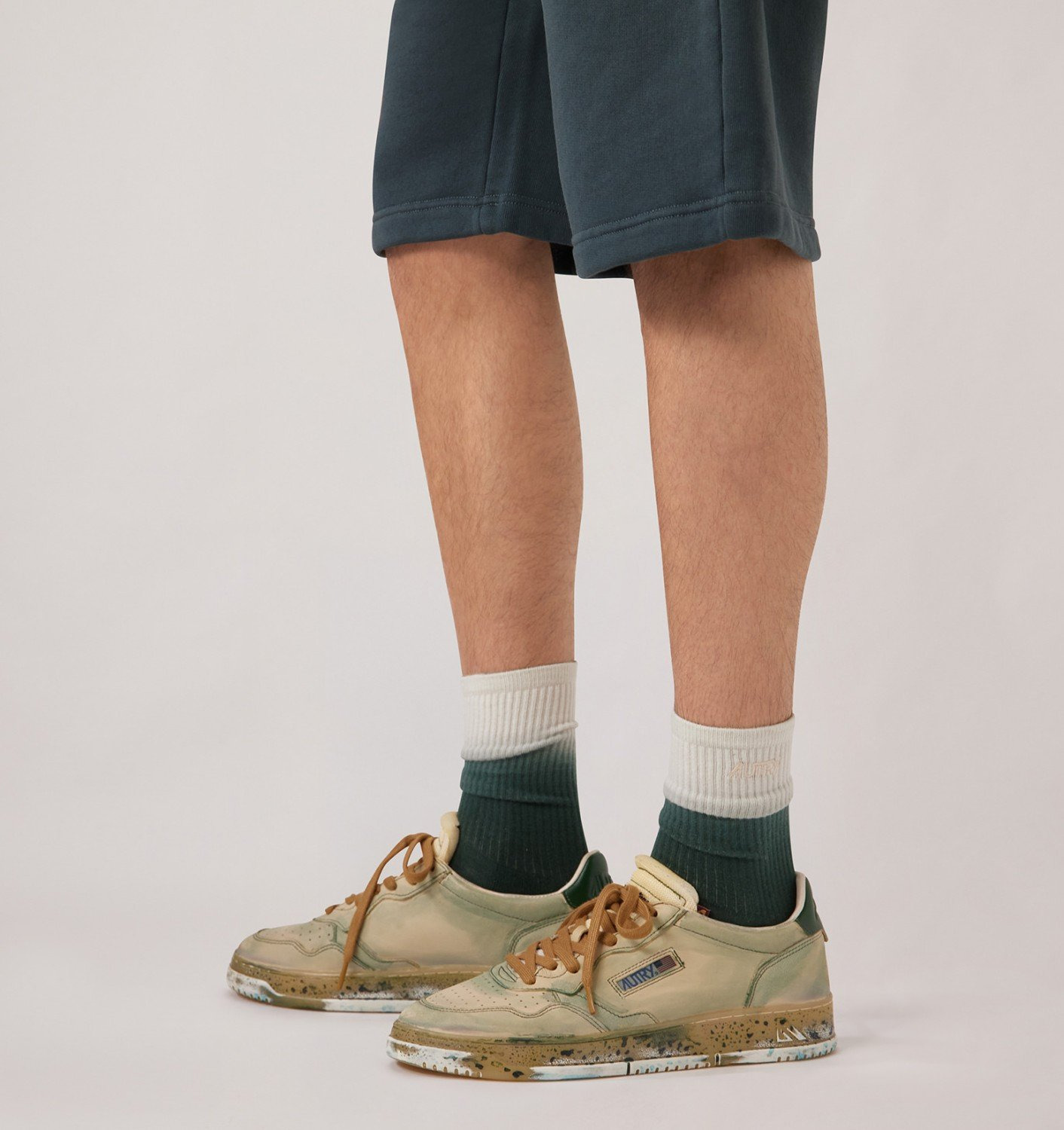MEDALIST LOW SNEAKERS SUPER VINTAGE IN WOOD ASH AND GREENER PASTURES LEATHER - 2