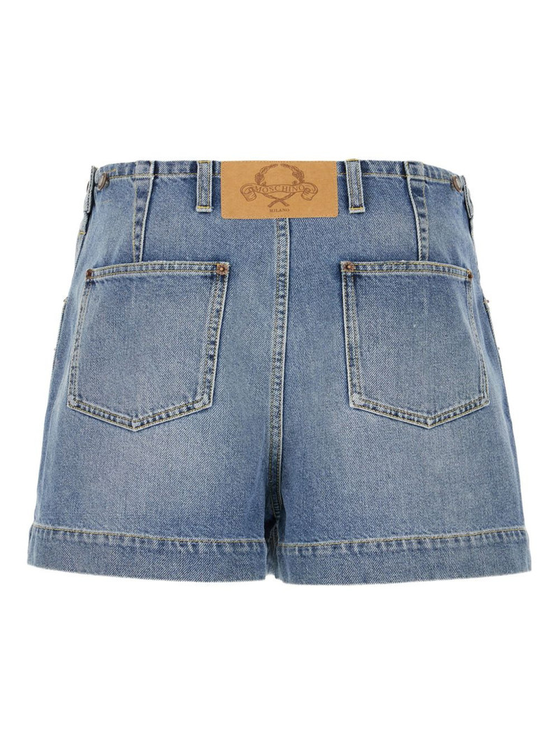 Moschino button-fastening denim shorts outlook