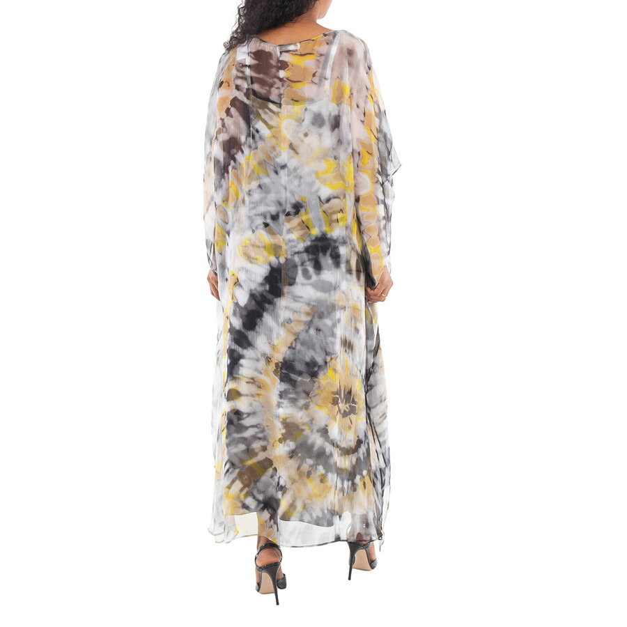 Chloe Ladies Kaftan-Inspired Silk Crepon Maxi Dress - 6