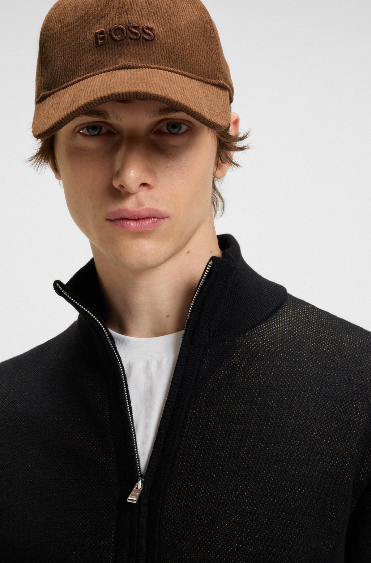 CORDUROY CAP WITH EMBROIDERED LOGO - 4