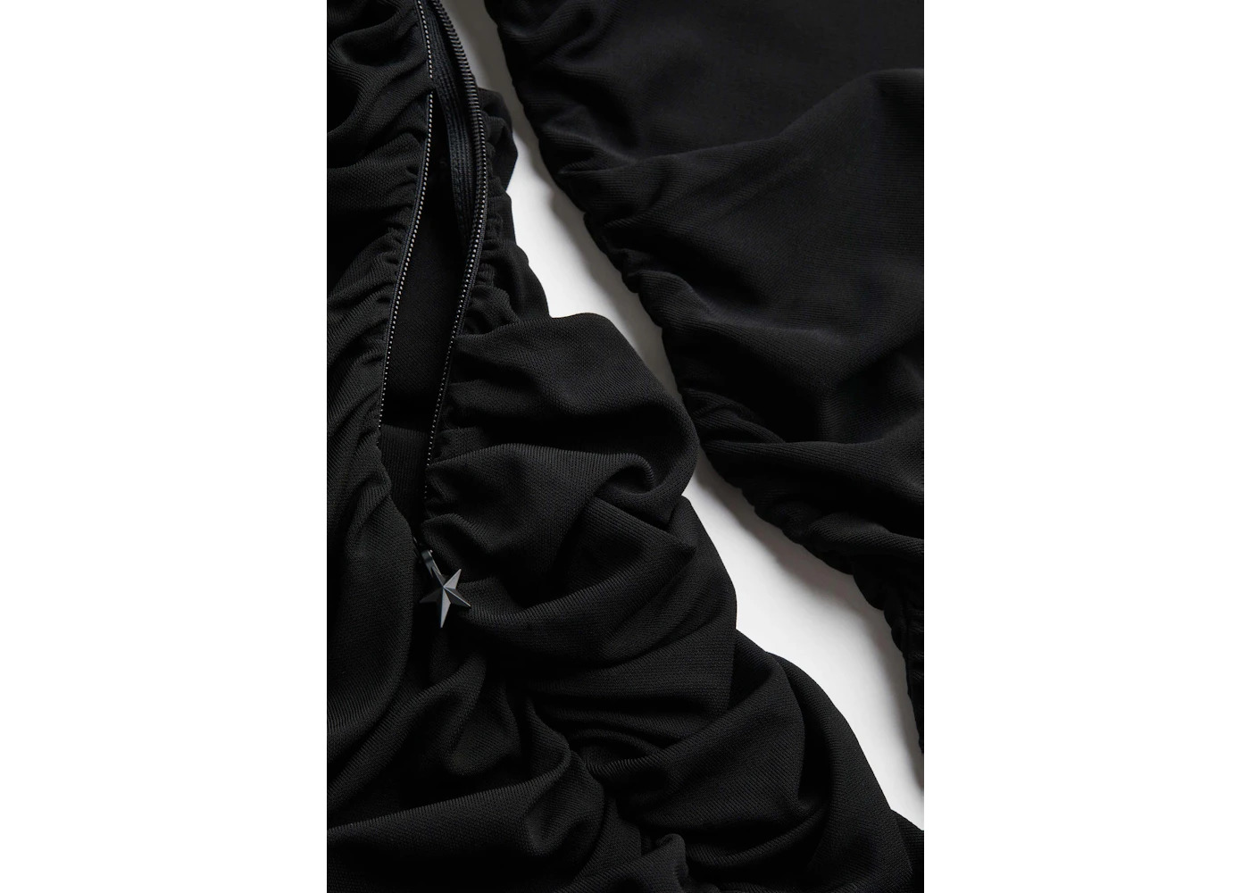 Mugler H&M Gathered One-Shoulder Mini Dress Black - 2