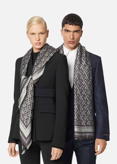 VERSACE La Greca Silk & Wool Scarf outlook