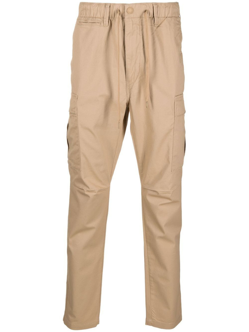 drawstring-waist cargo trousers 1