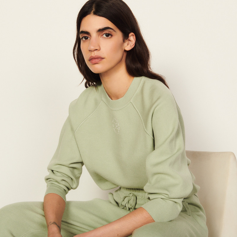 Sandro Knit sweatshirt with embroidery outlook
