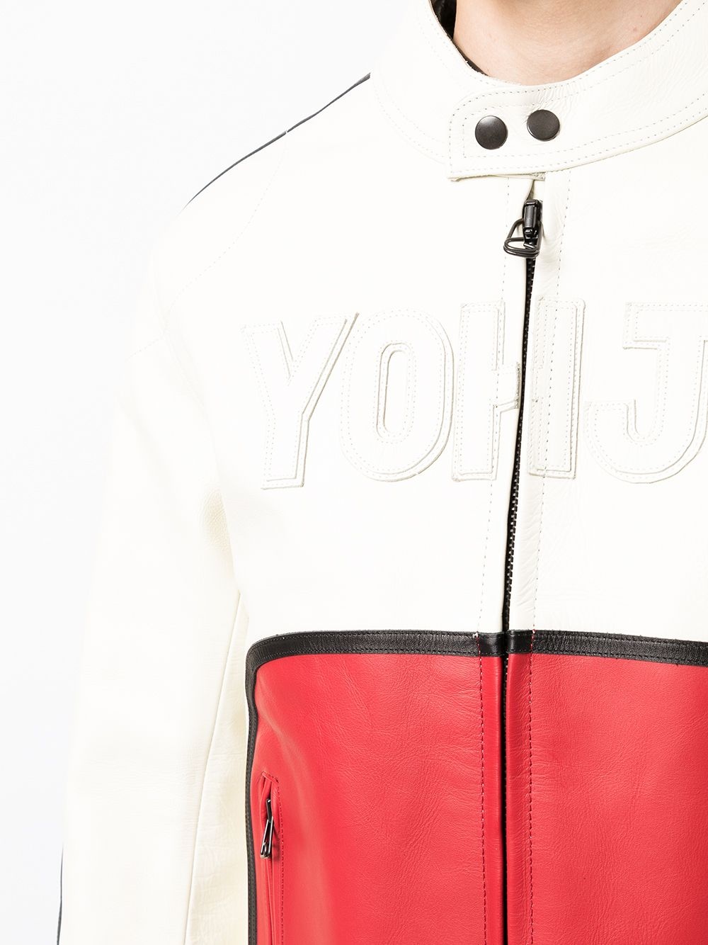 colourblock biker jacket - 5