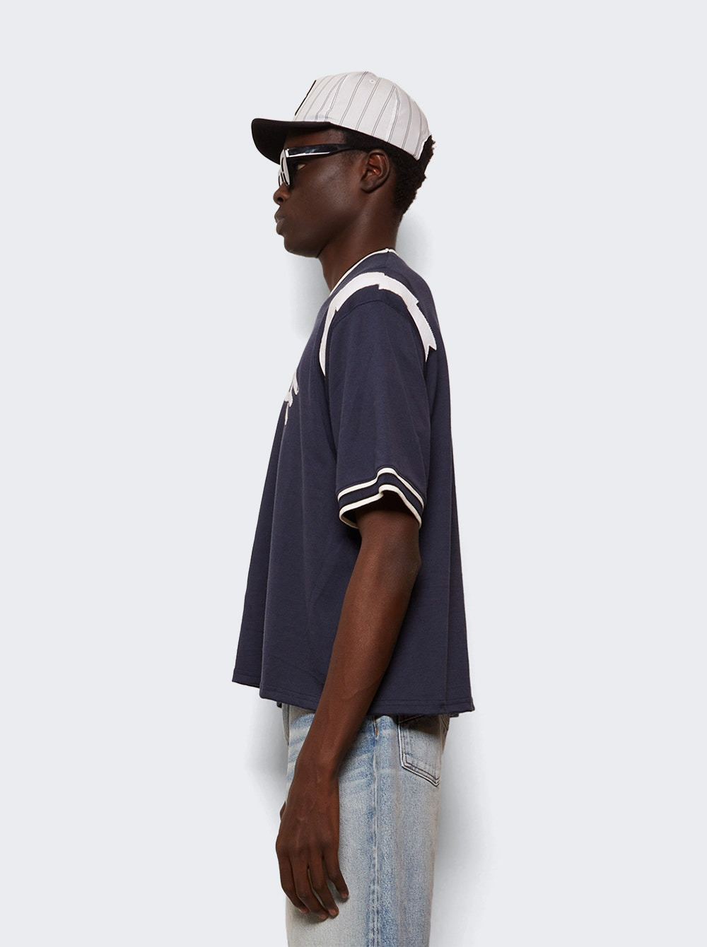 Logo Lightning Ringer Tee Navy - 3