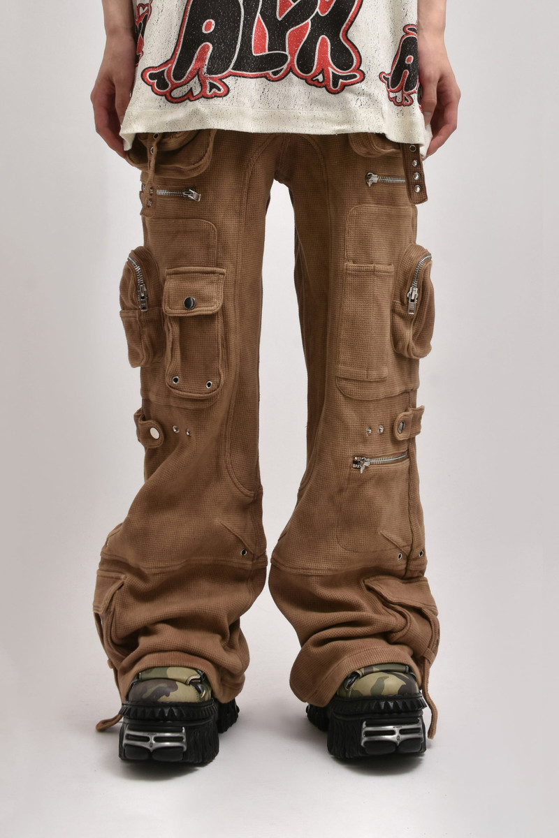 NO/FAITH STUDIOS HEAVY WAFFLE CARGO PANTS / KHA outlook
