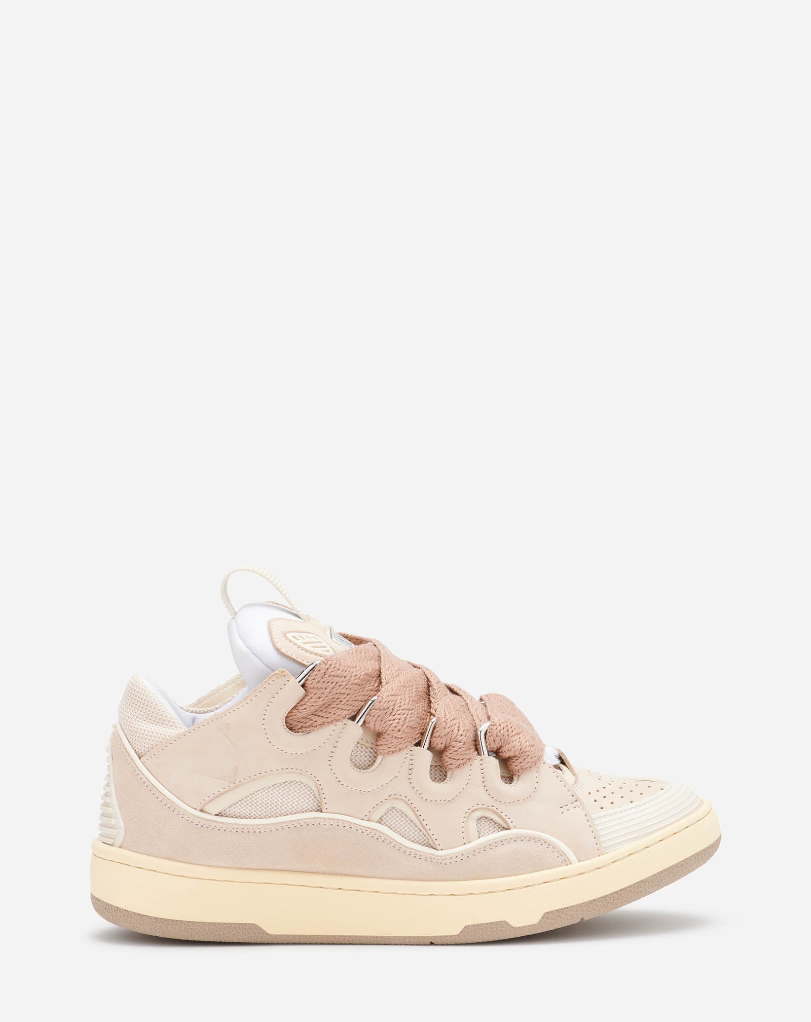 LEATHER CURB SNEAKERS - 1