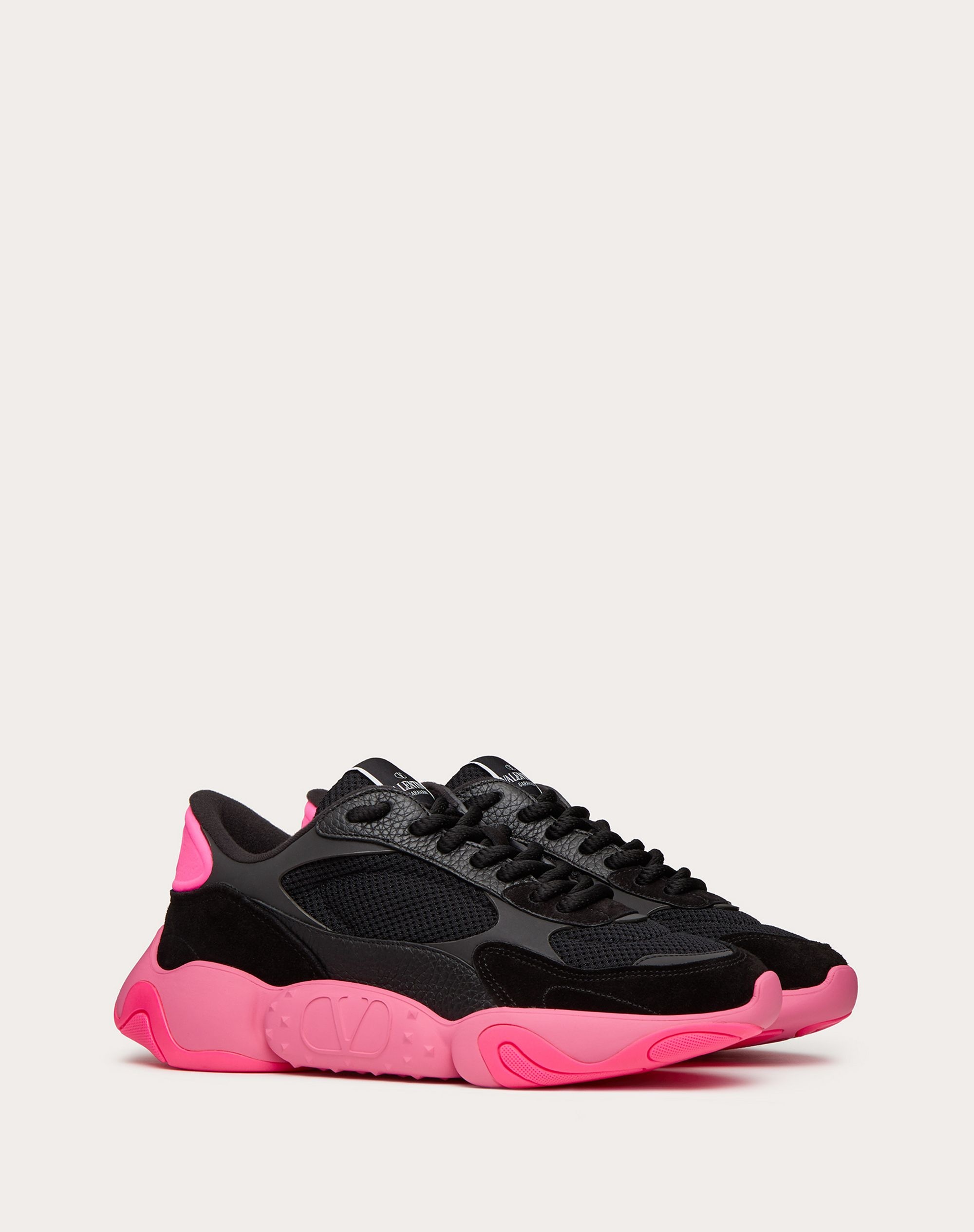 VALENTINO GARAVANI BUBBLEBACK MESH AND SUEDE SNEAKER - 2