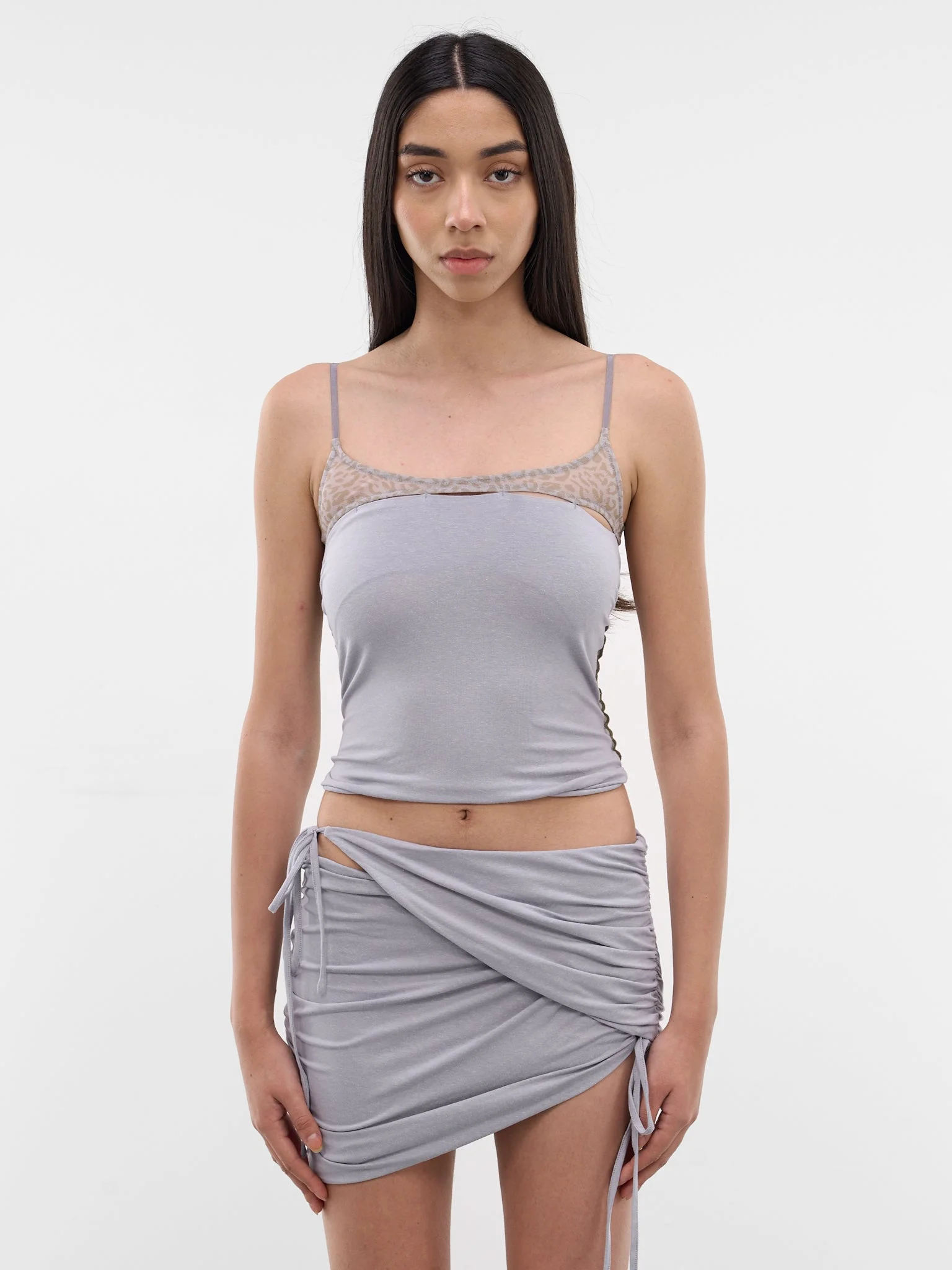 Blue Leopard Cut-Out Tank Top - 1