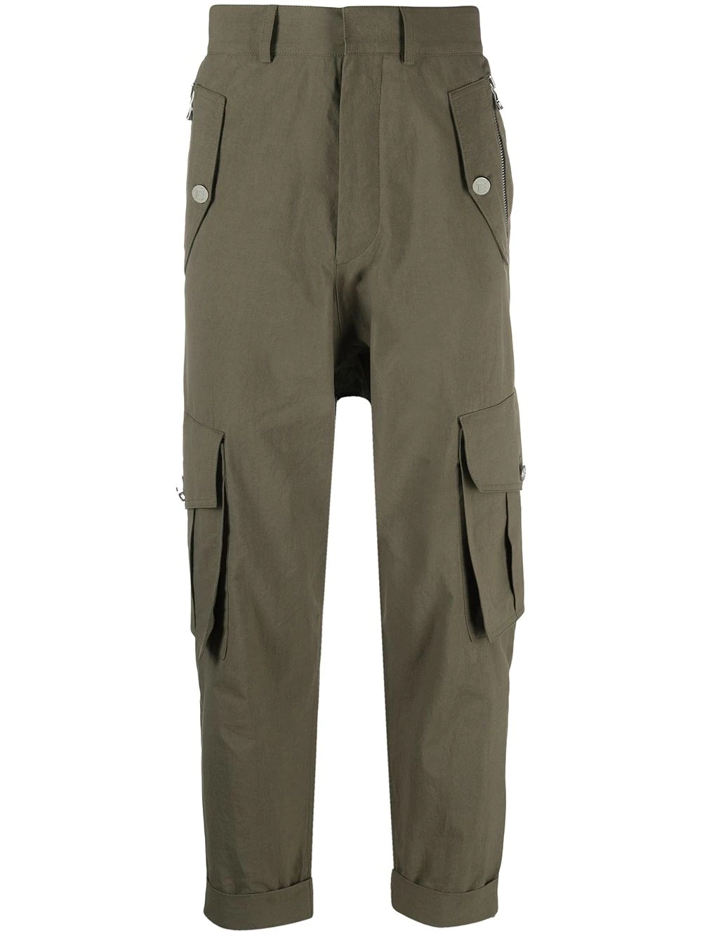 cropped cargo trousers - 1