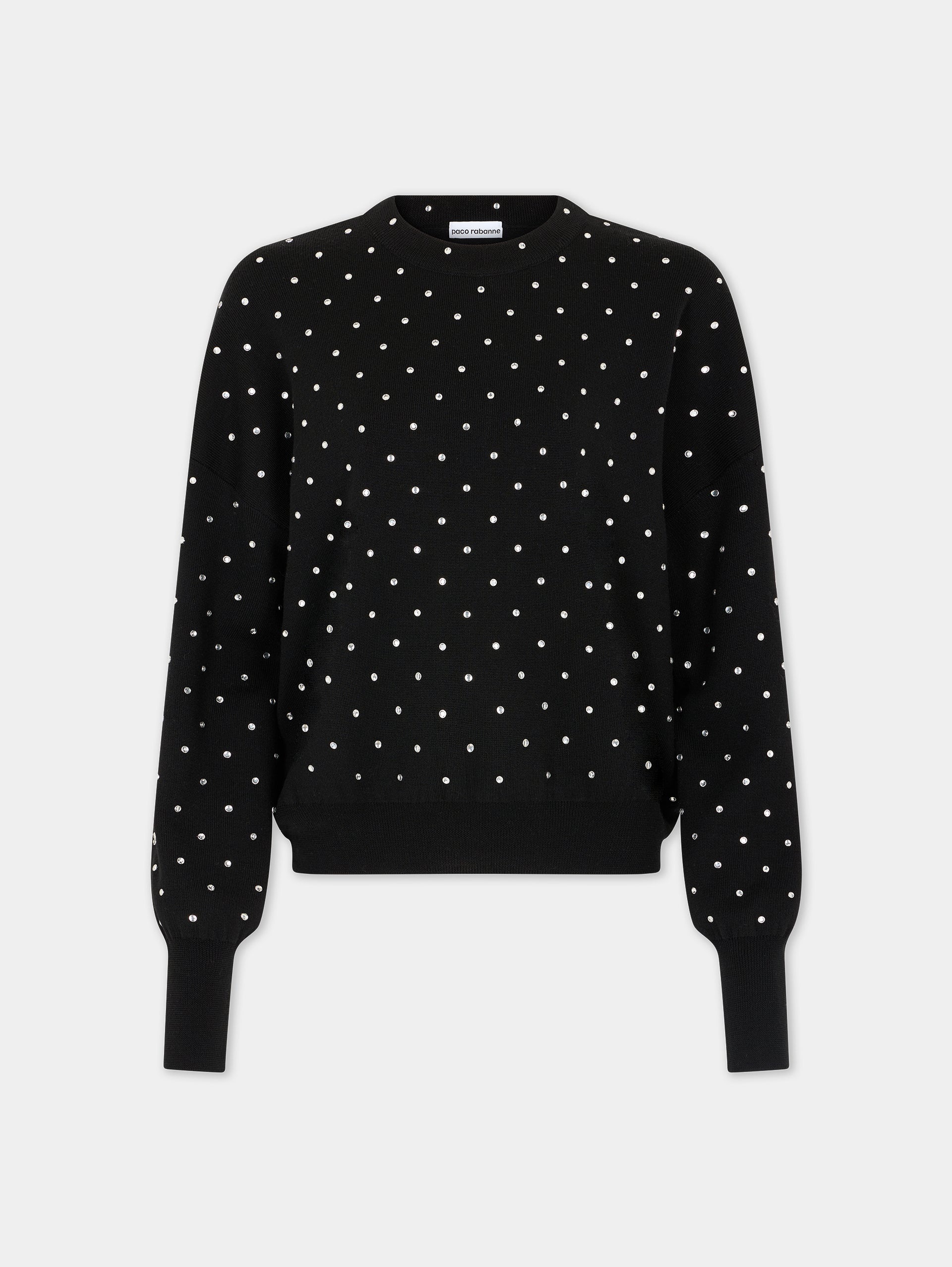 CRYSTALS EMBELLISHED BLACK JUMPER - 1