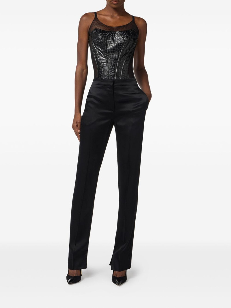 ELISABETTA FRANCHI crocodile-effect corset top outlook