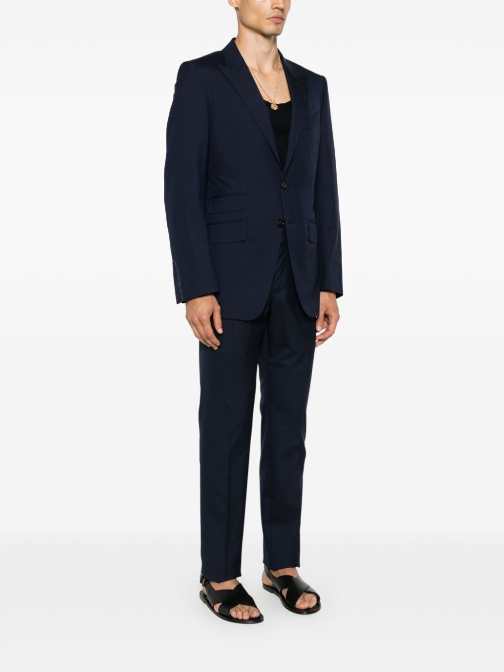 single-breasted wool suit - 3