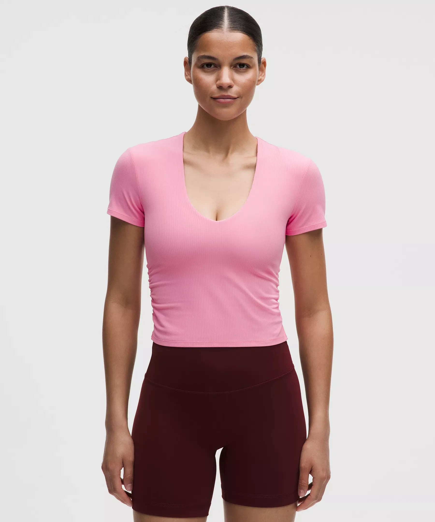 All It Takes Ribbed Nulu V-Neck T-Shirt *B–D Cups - 1