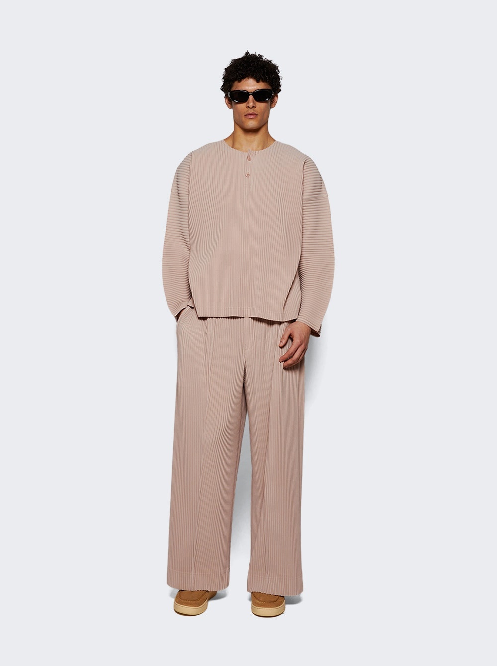Pleated Shirt Rose Grey - 5