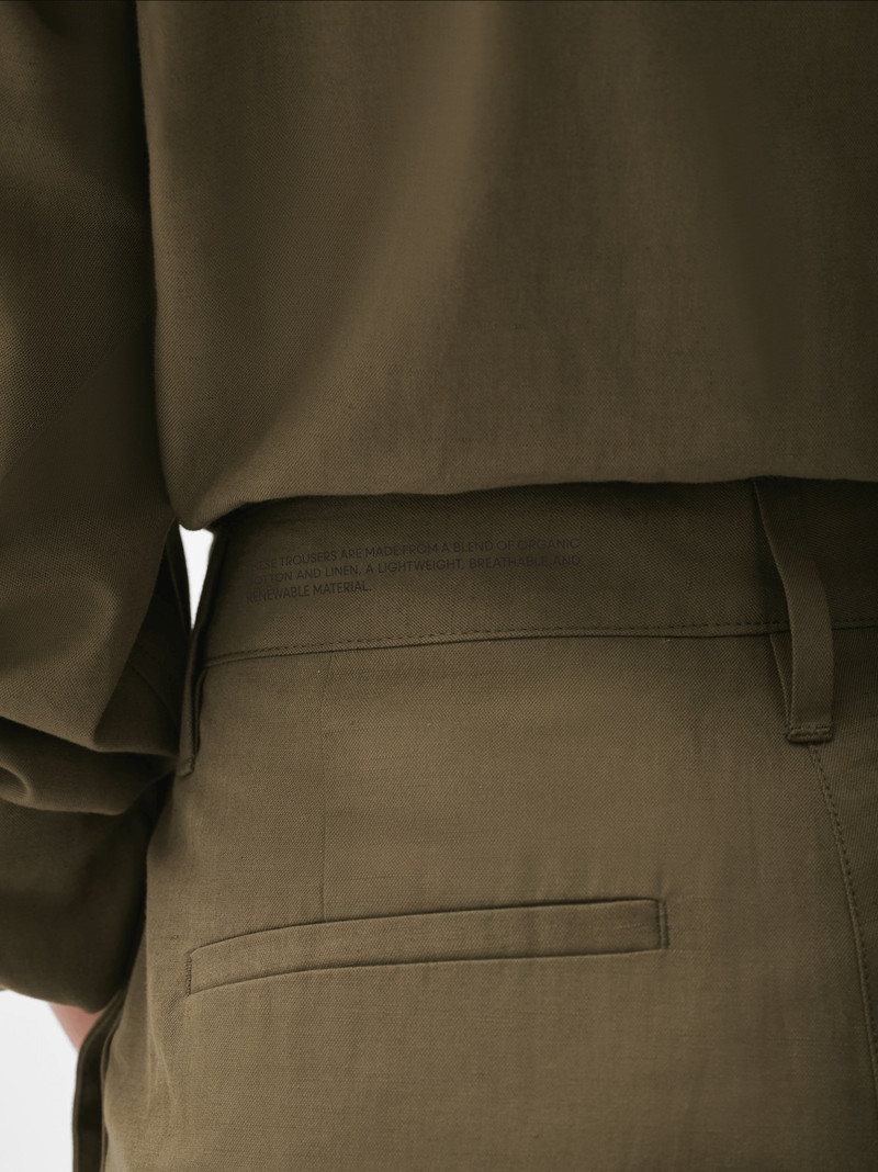 Women's Cotton Linen Pants - Soil Brown 4