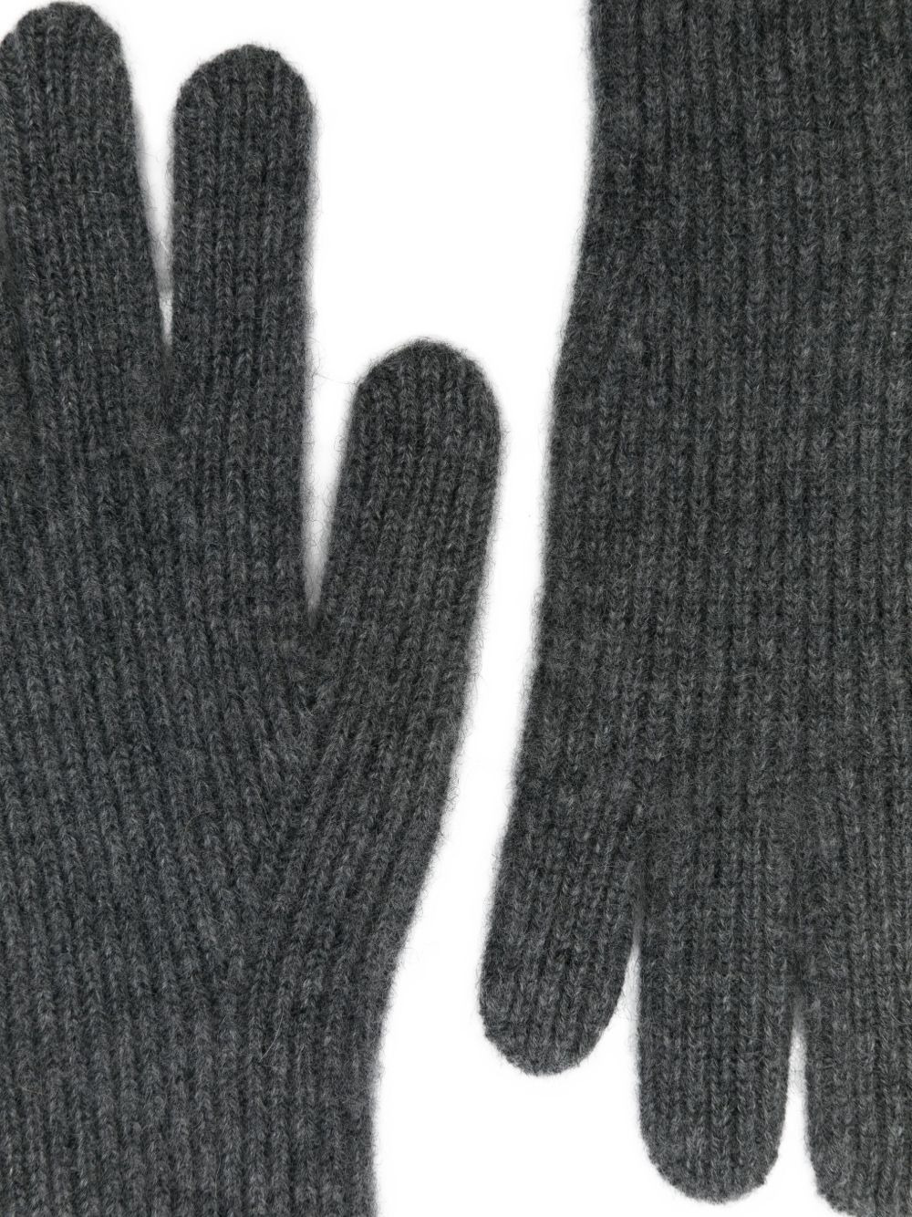 cashmere ribbed gloves - 3