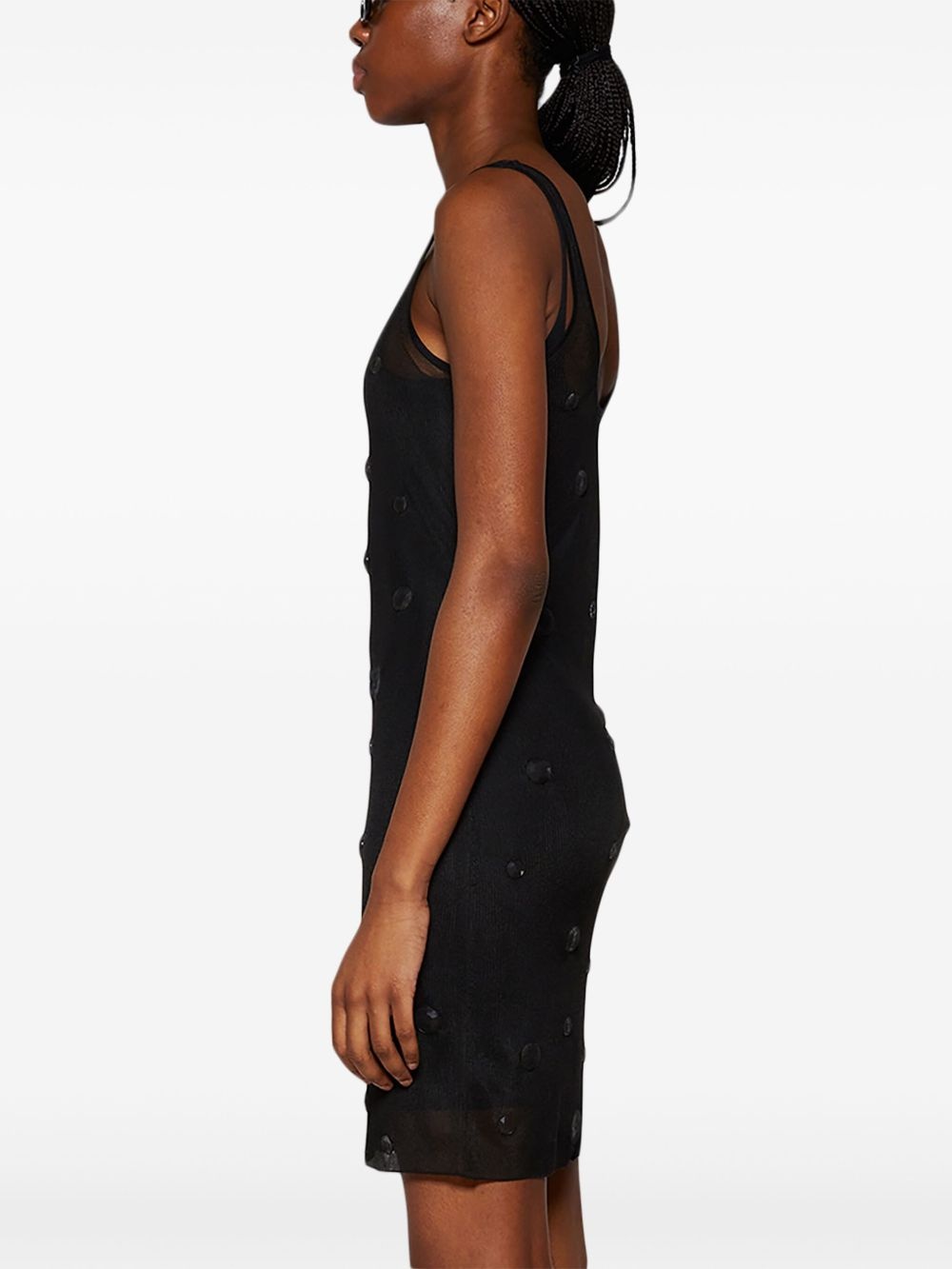 crystal-embellished tank minidress - 4