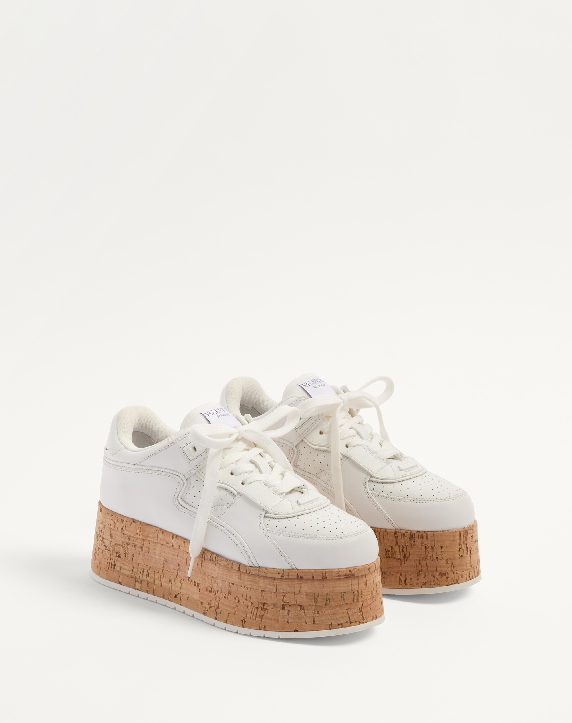 FREEDOTS XL CALFSKIN AND CORK SNEAKER - 3