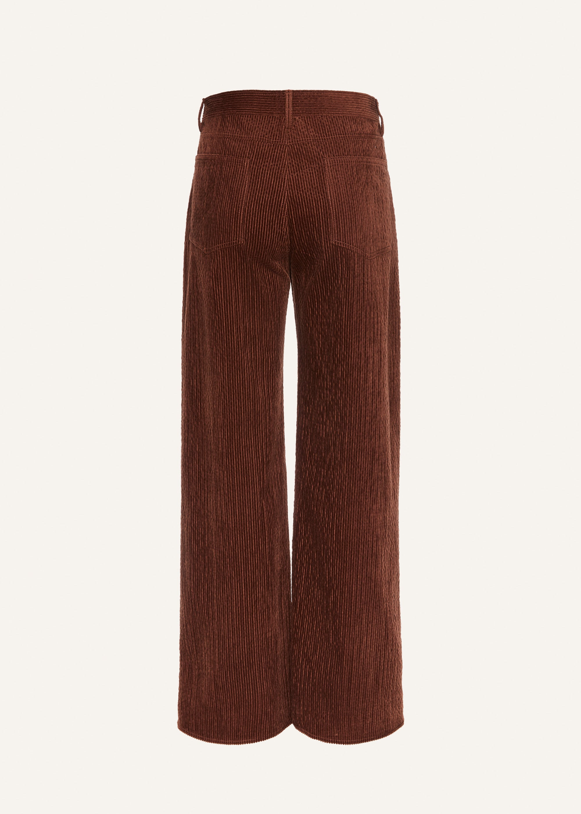 Corduroy wide-leg trousers in cognac - 2