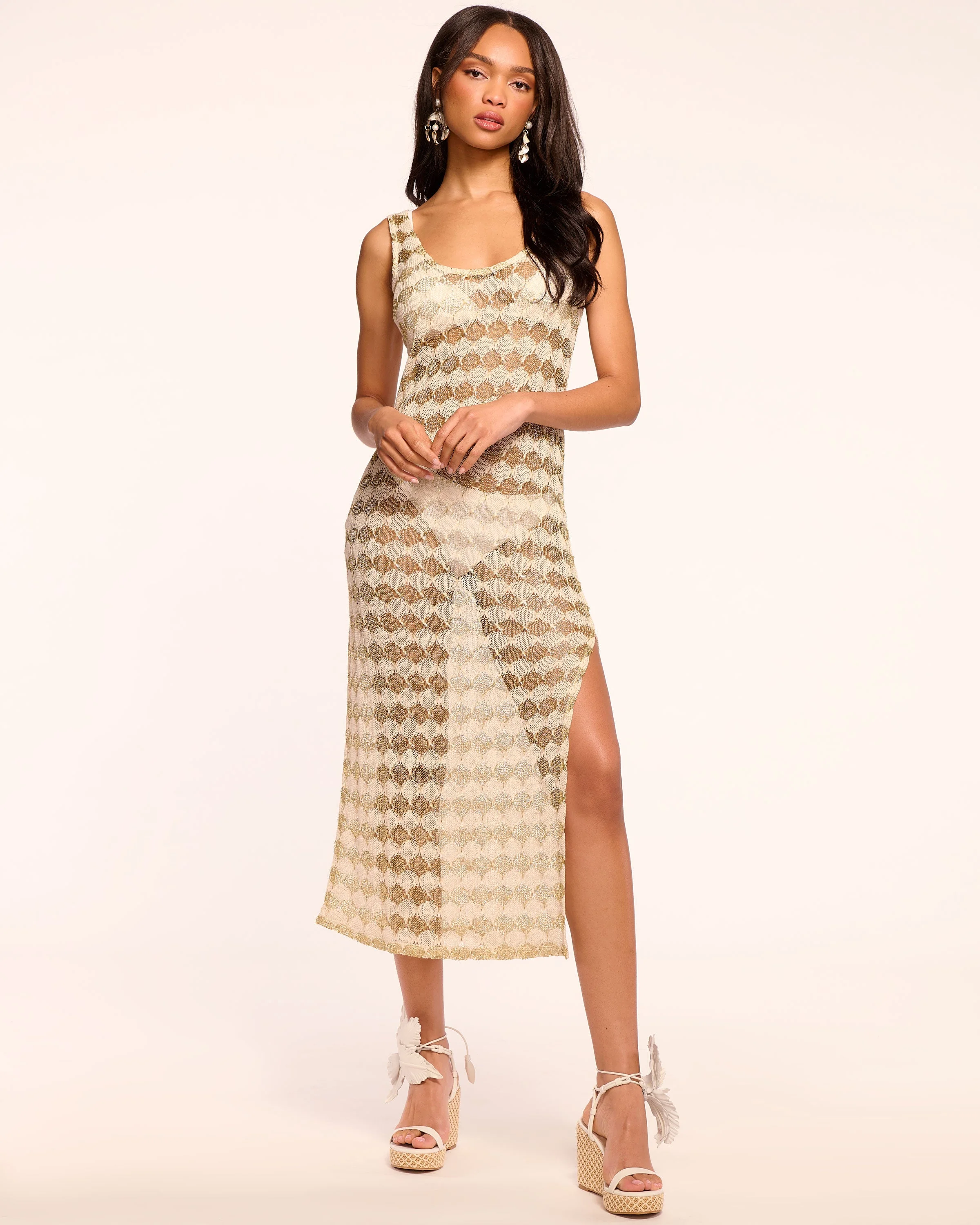 Angely Crochet Coverup Midi Dress - 1