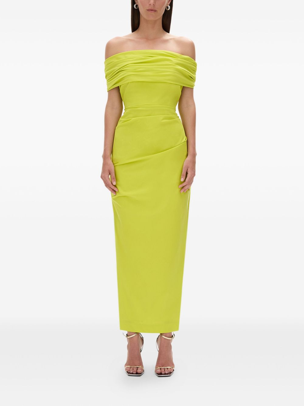 Camille off-shoulder draped maxi dress - 2