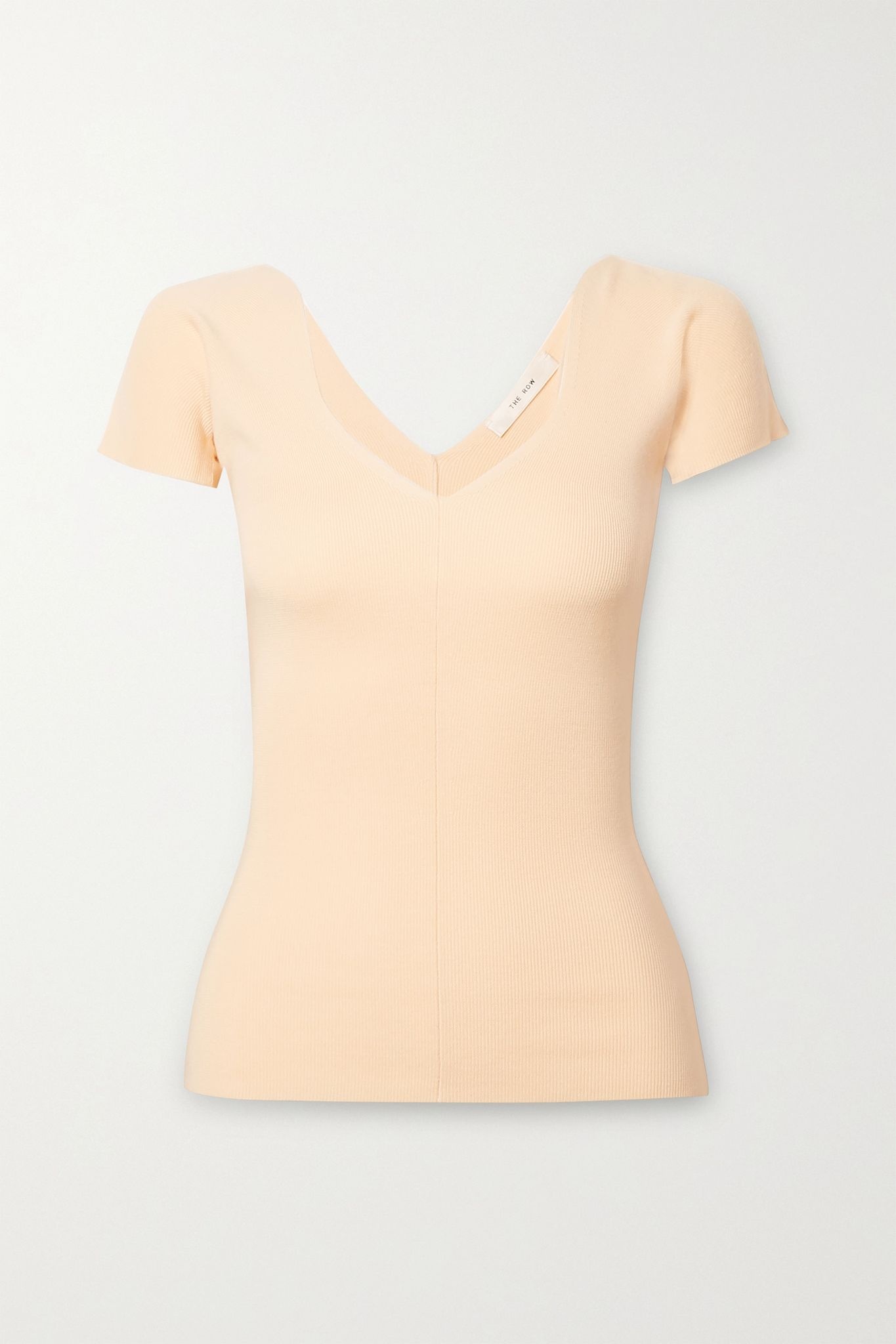 Tain ribbed merino wool and cashmere-blend top - 1