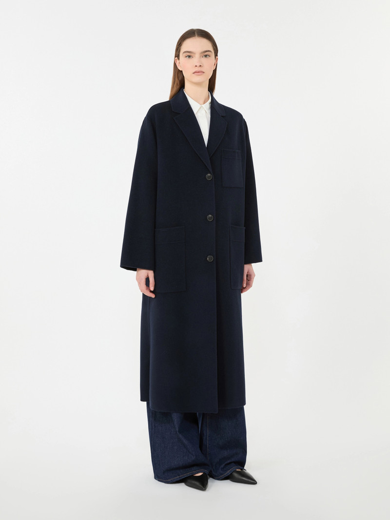 GALOSCE Double-faced wool-blend coat - NAVY 3