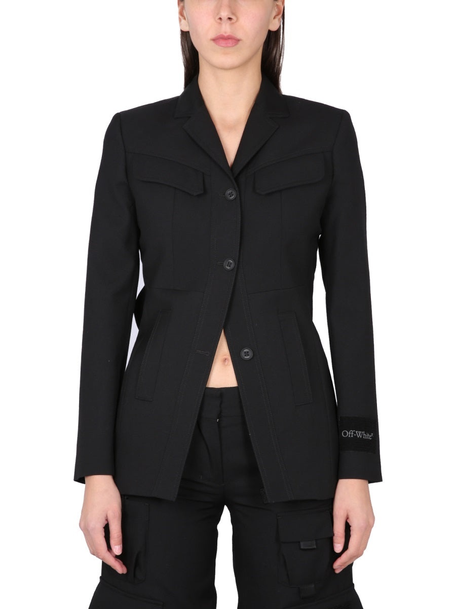 ジャケット Off-White SS23 DRY TOYBOX JACKET (OWEF101_S23FAB0011000) Off-White Off-White Women Dry Toybox Jacket | luosophy