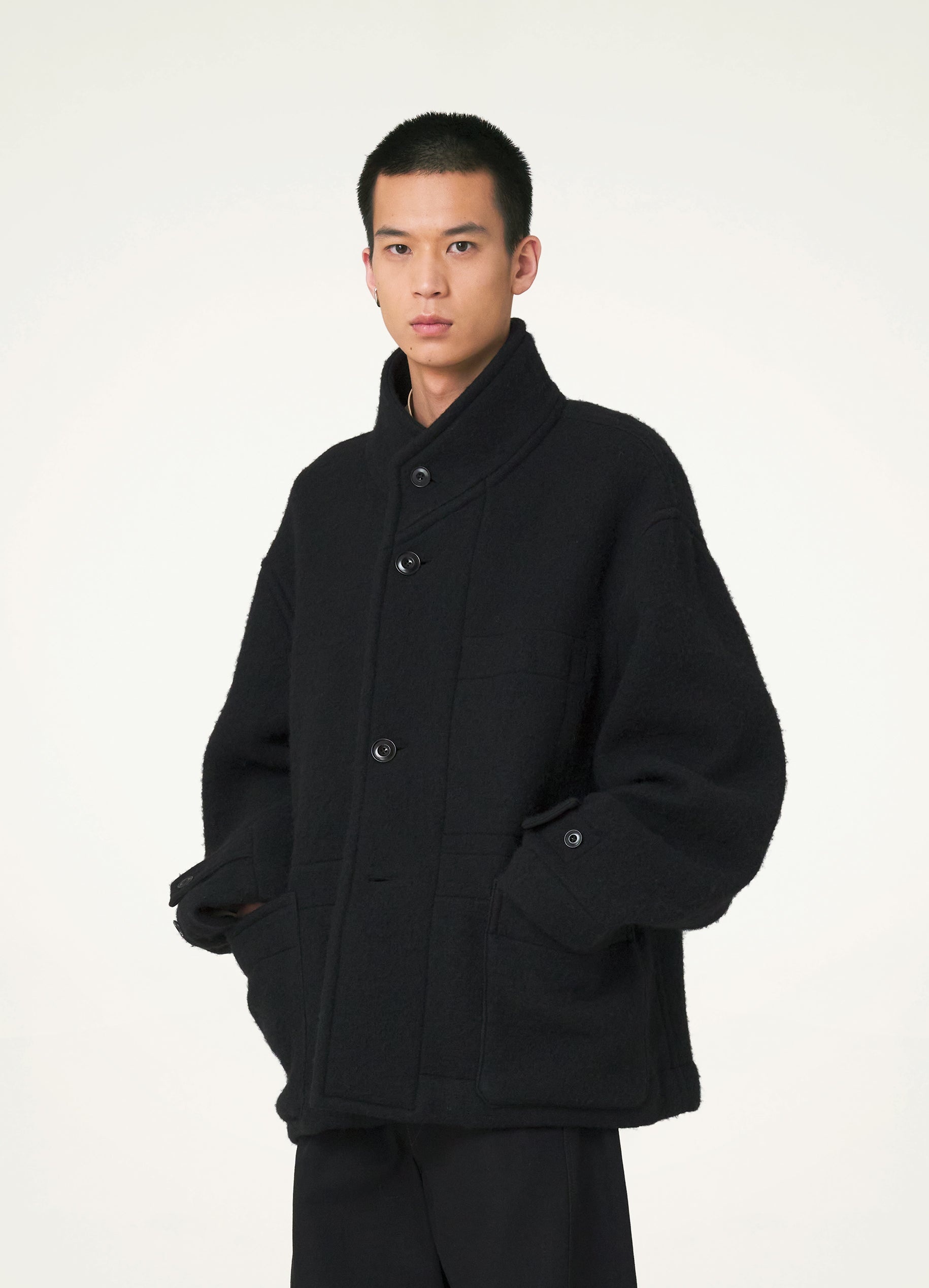 BOXY DUFFLE COAT - 3