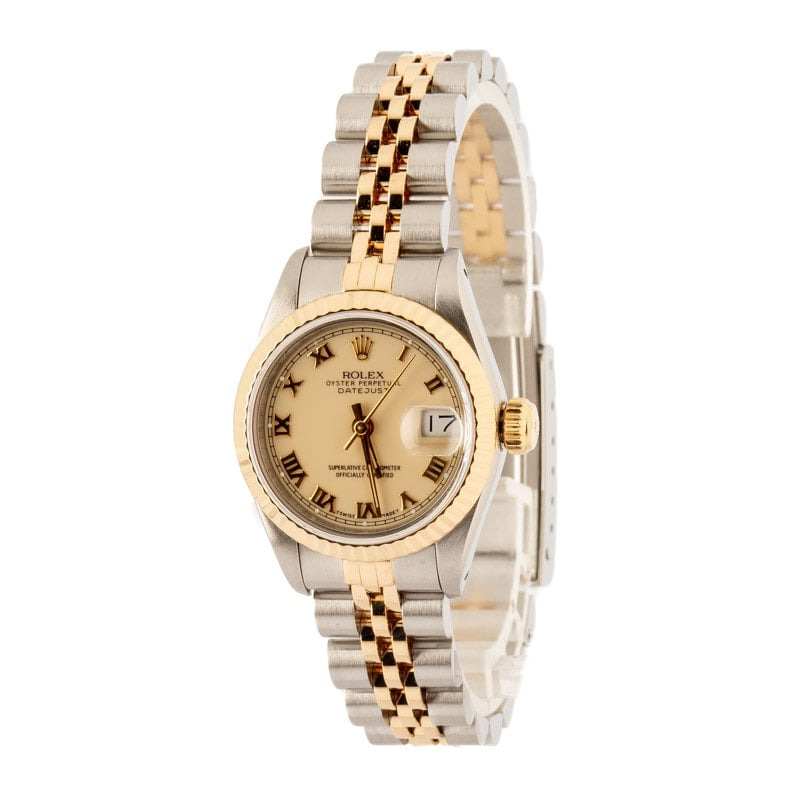 Ladies Rolex Datejust 69173 Ivory Roman Dial - 2