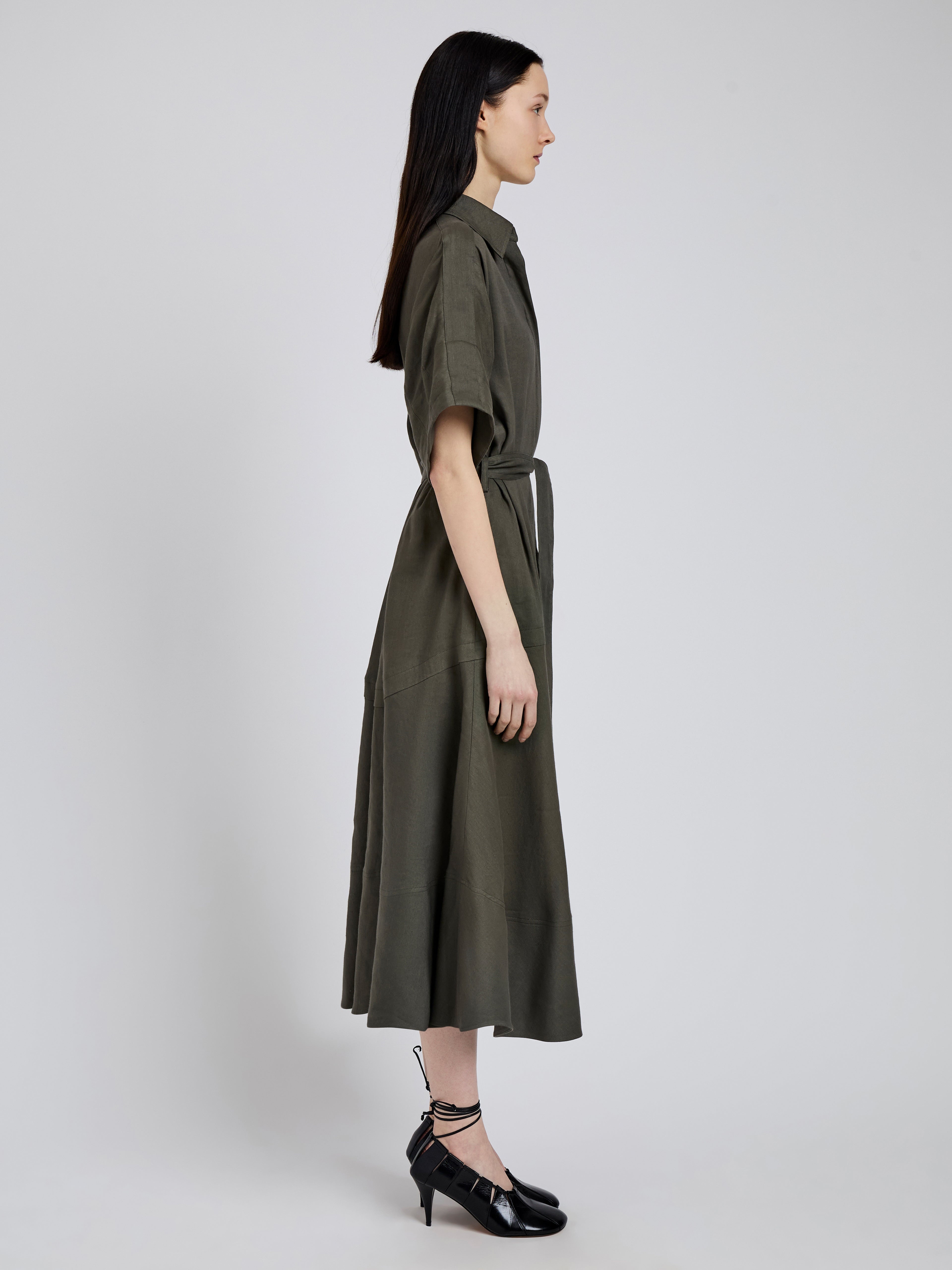 Scottie Dress in Eco Stretch Linen Viscose - 3