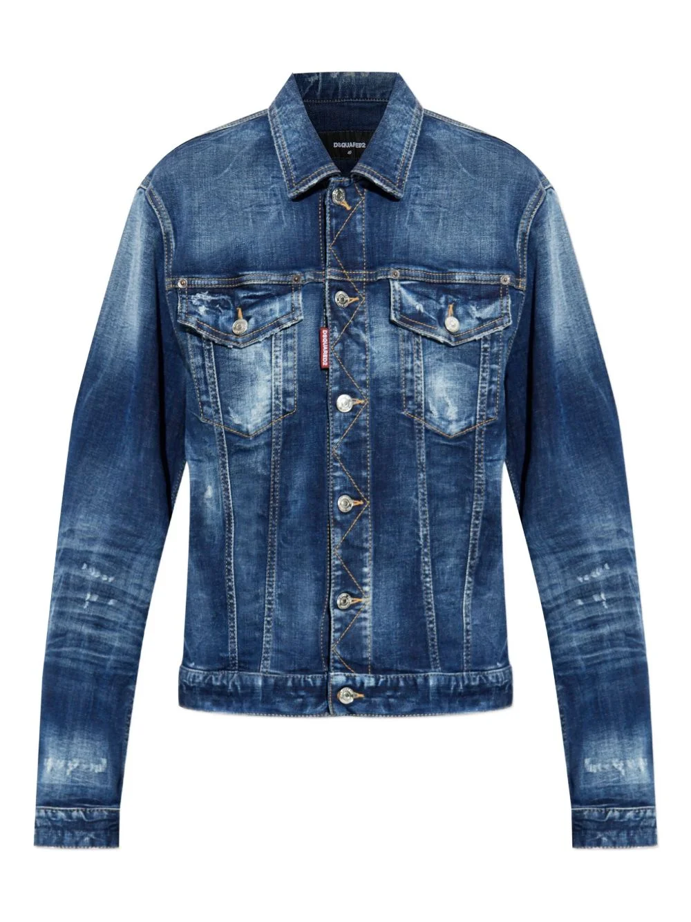 distressed denim jacket - 1