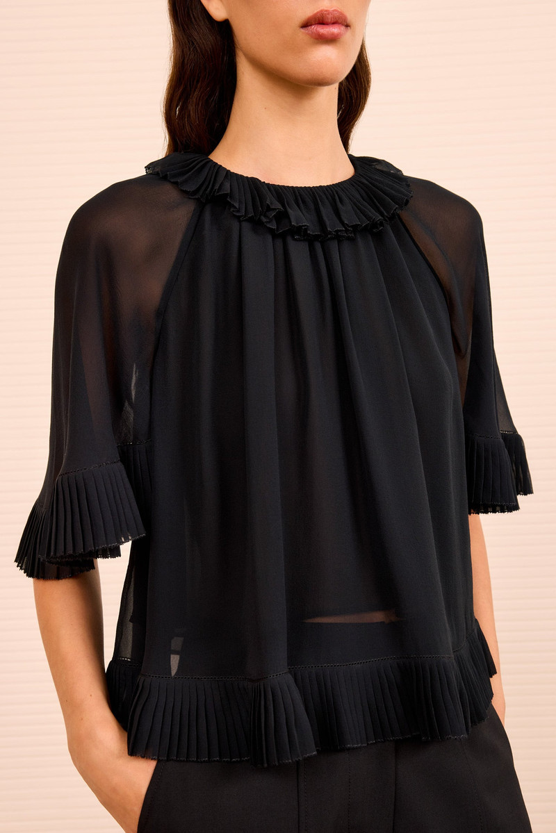 ULLA JOHNSON Helaine Short Sleeve Top outlook