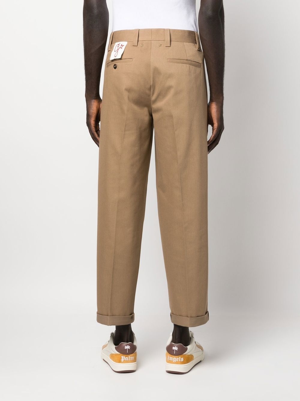cropped straight-leg chinos - 4
