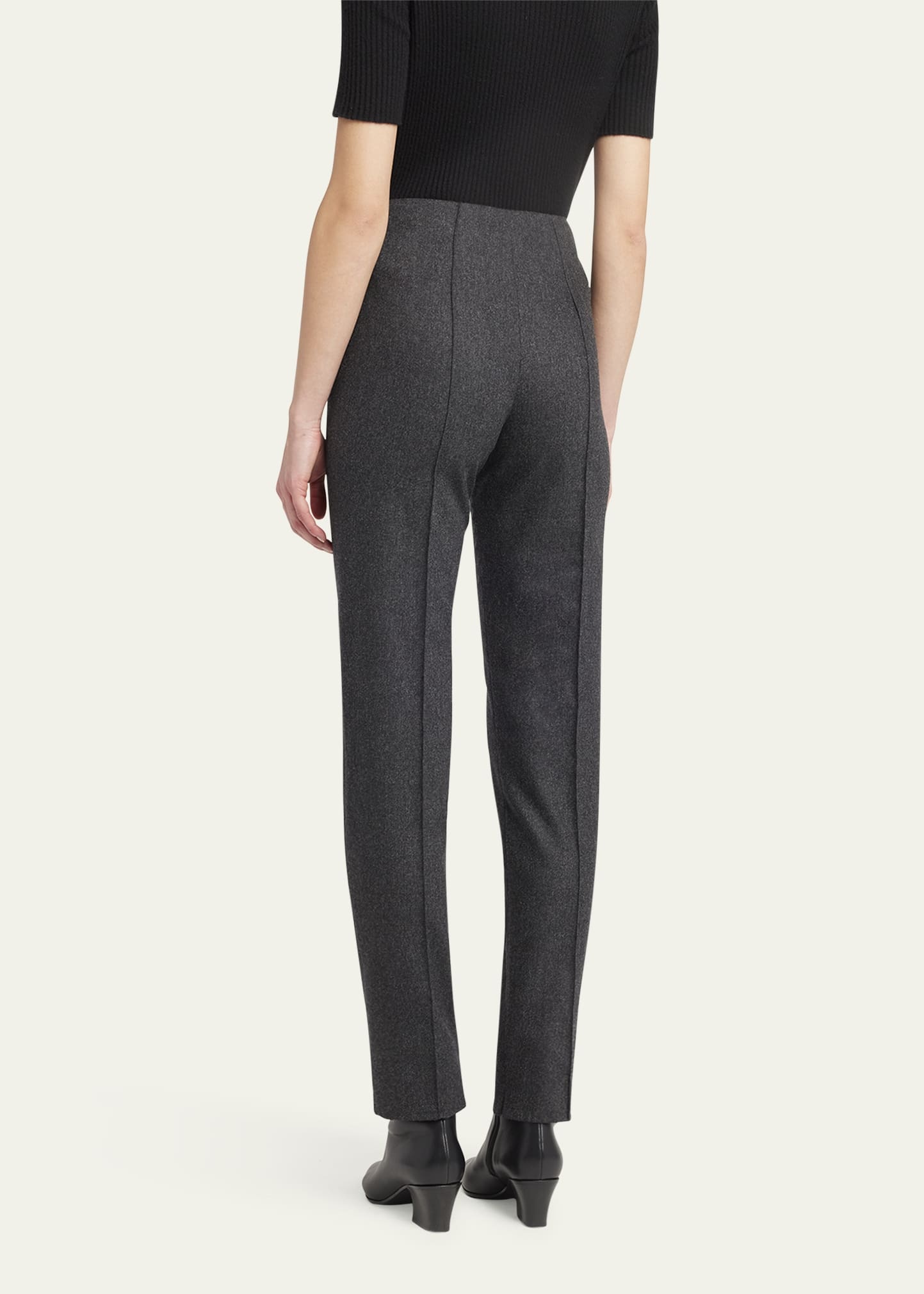 Cashmere Flannel Slim-Leg Ankle Trousers - 3