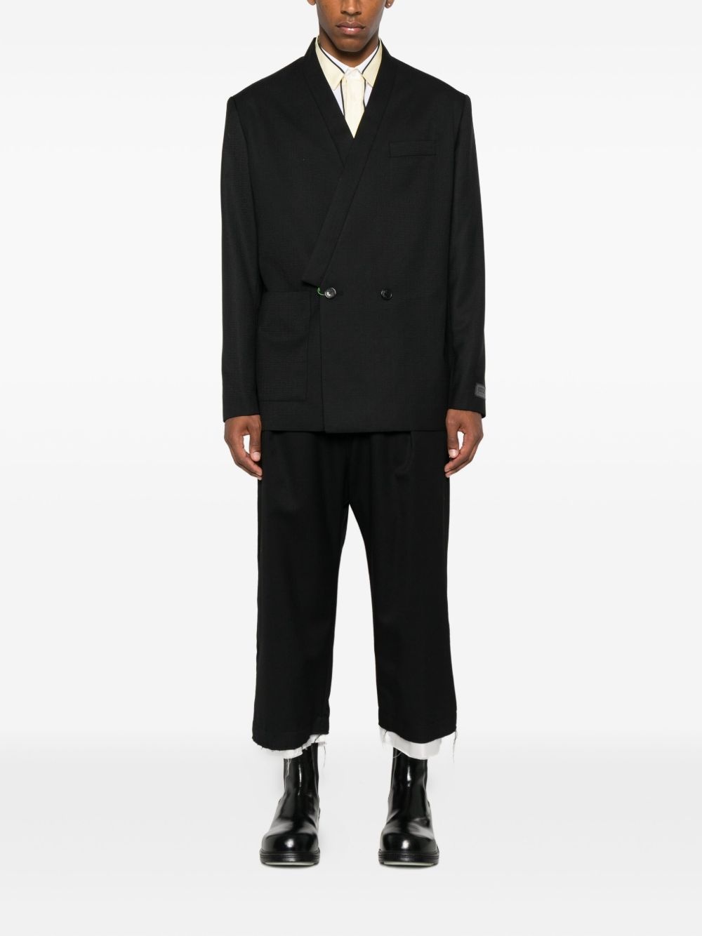 double-breasted wool jacket - 2