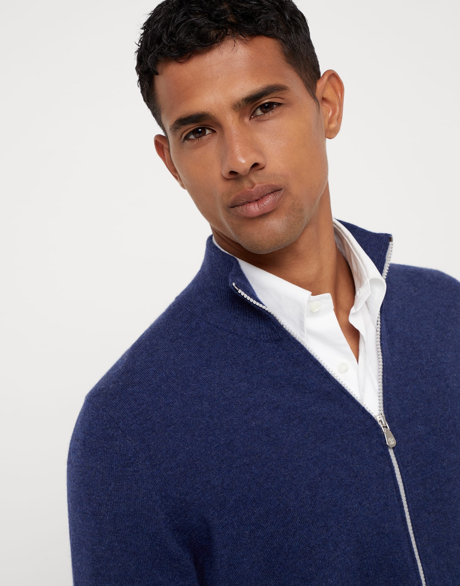 Cashmere turtleneck cardigan with zipper - 3