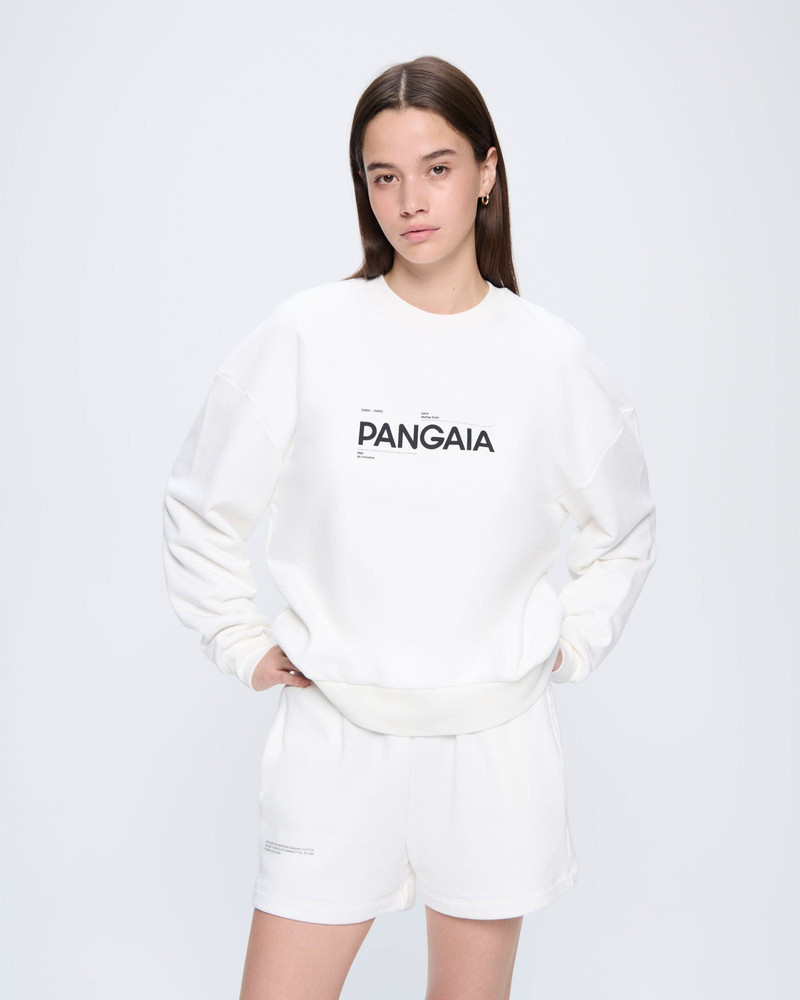 PANGAIA Womens 365 Midweight Definition Sweatshirt - Off-White outlook
