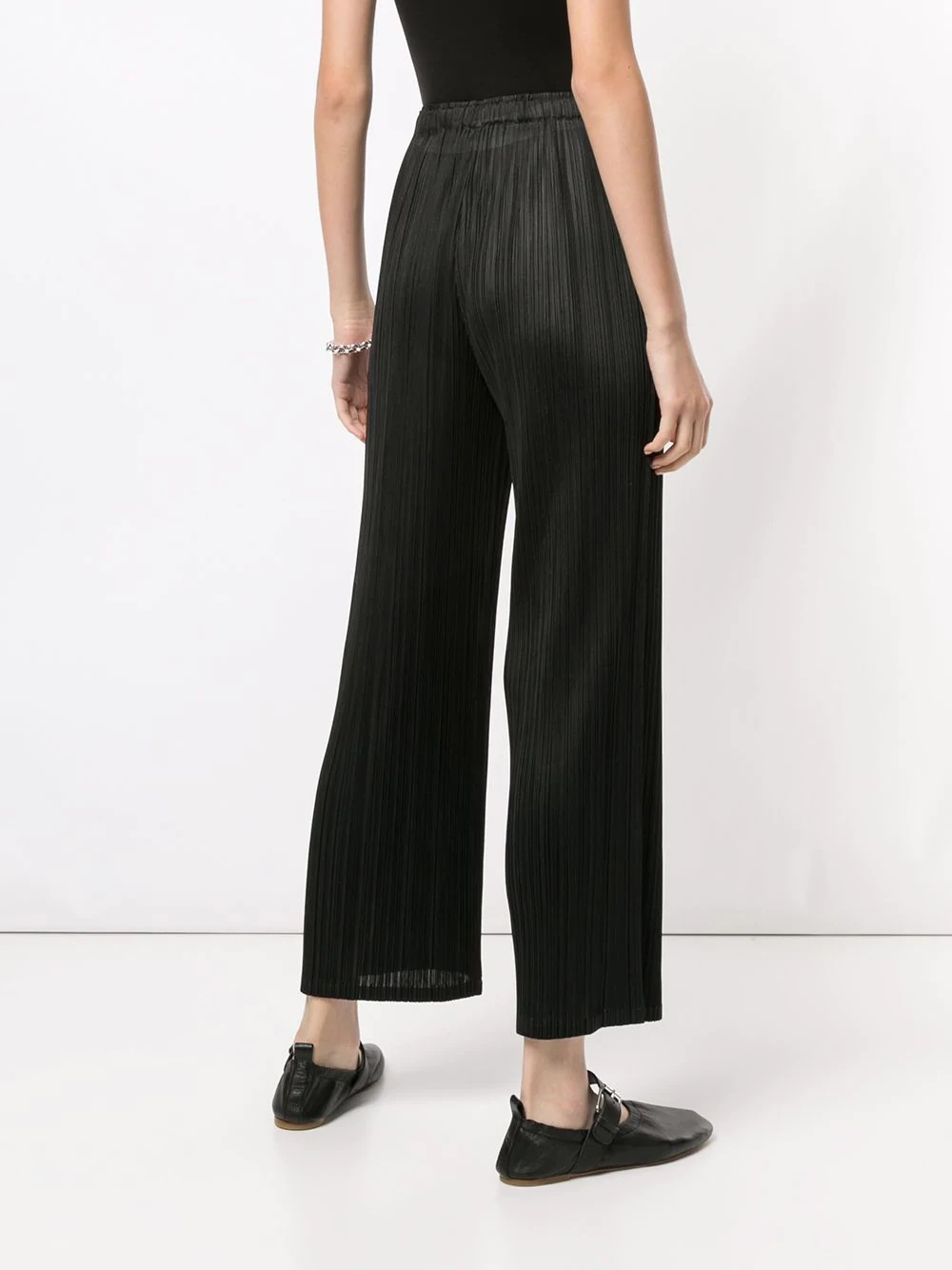 high-waisted plissé trousers - 4